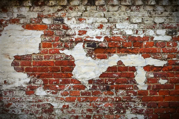 Grunge textura da parede de tijolo vermelho — Fotografia de Stock