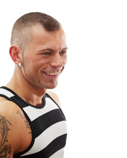 Smiling muscular man — Stock Photo, Image