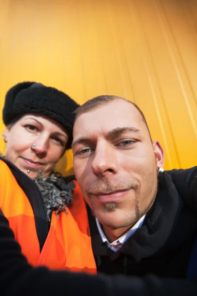 Orange couple — Stock Photo, Image