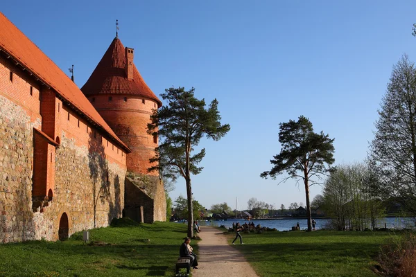 Trakai Kasteel, Litouwen eiland in Litouwen — Stockfoto