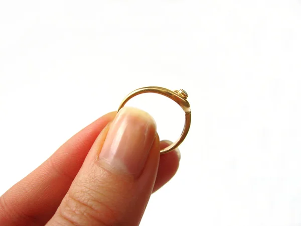 Εμπλοκή Χρυσό σκουλαρίκι — Φωτογραφία Αρχείου