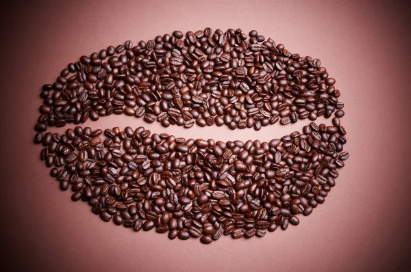 Velké coffee bean vinětace — Stock fotografie