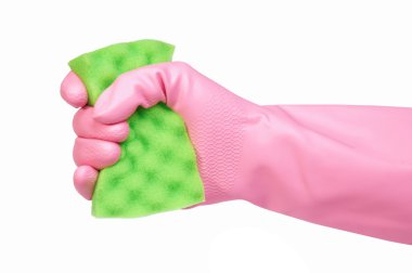 Cleaning glove isolated on white clipart