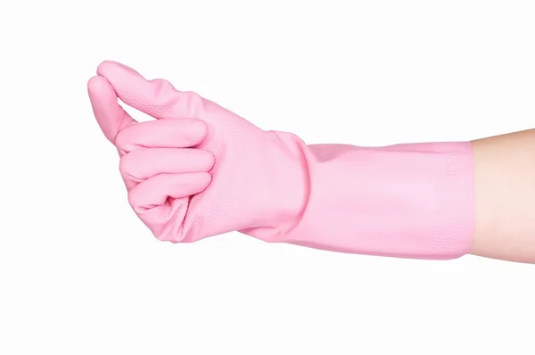 Ценная перчатка для чистки жестов — стоковое фото