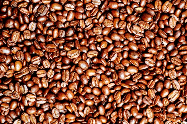 Смажений фон з кавових зерен — стокове фото