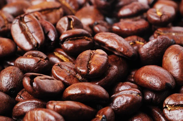Close-up grão de café dourado — Fotografia de Stock