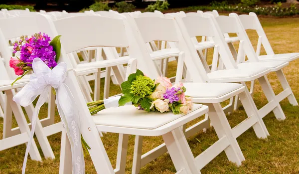 Krzesła na weselu — Zdjęcie stockowe