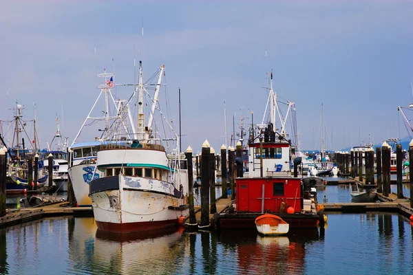 Old Red and White Fishing Boats — Stock Photo, Image