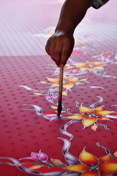 Batik fazendo . — Fotografia de Stock