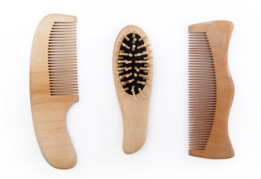 Wooden comb. clipart