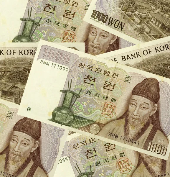Billetes de Corea — Foto de Stock