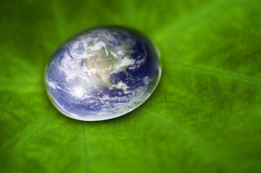 Planet earth waterdrop. clipart