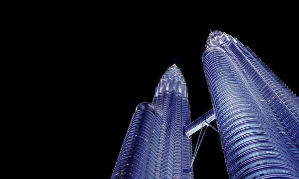 Вежі - близнюки Петронас, Куала - Лумпур. — стокове фото
