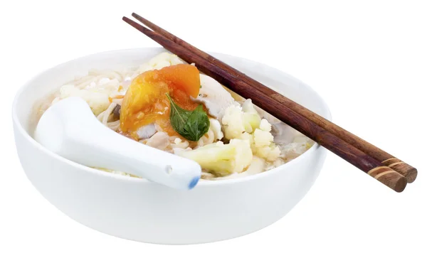 Vegetarian soup noodles. — Stock Photo, Image