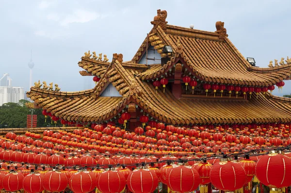 Röda kinesiska lyktor. — Stockfoto
