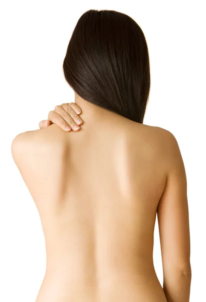 Rückenschmerzen Massage lizenzfreie Stockfotos