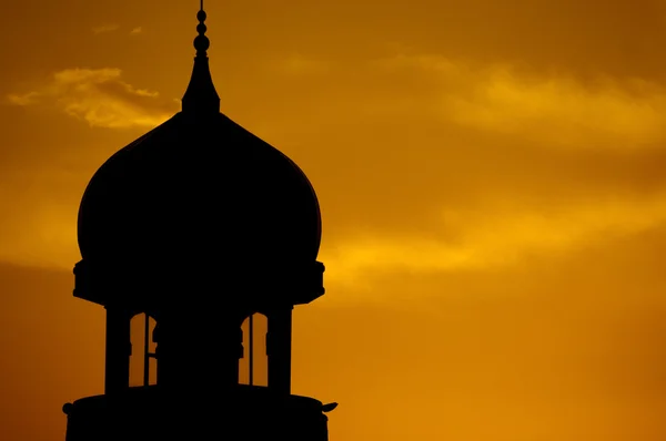 Sziluettjét Mosque. — Stock Fotó