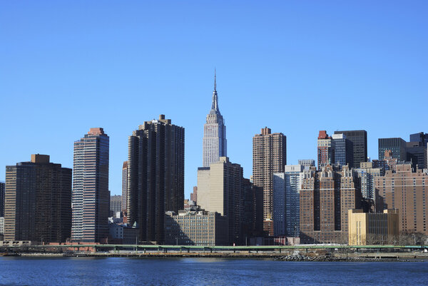 Skyline for Mid-town Manhattan in New York City