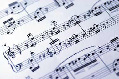 Music sheet on the white background clipart