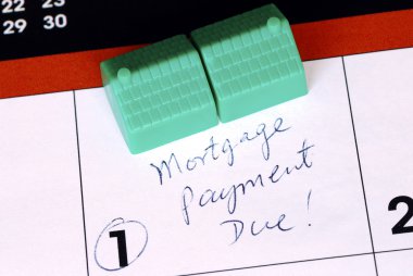 Be sure to pay the home mortgage on time clipart