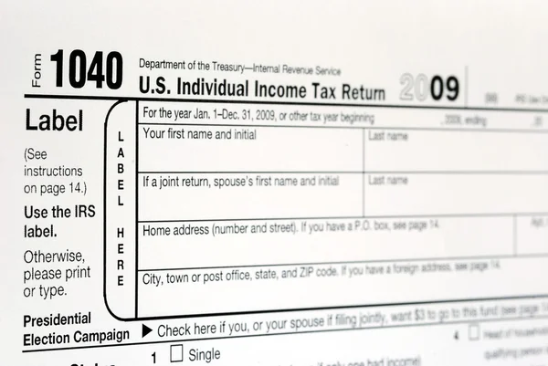 Arbetar på USA inkomstskatt — Stockfoto