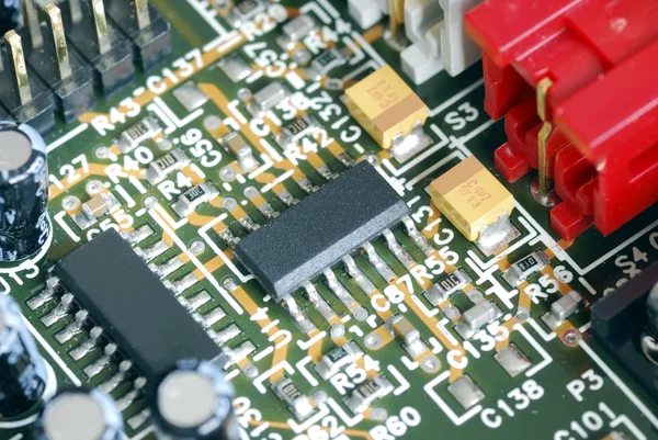 Close-up view of the circuit board — Stockfoto