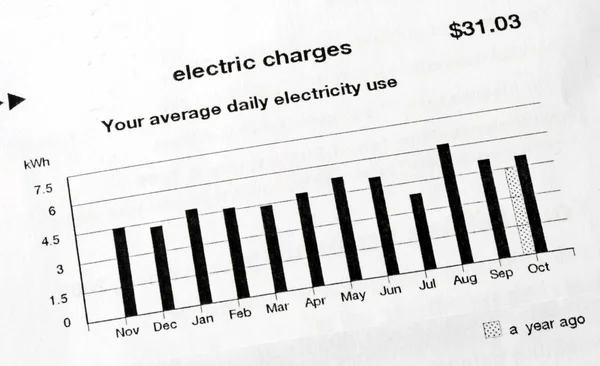 Ev kullanımı için elektrik faturasını ödeyen — Stok fotoğraf