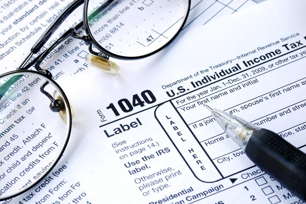 Pracy w Stanach Zjednoczonych podatku dochodowego — Zdjęcie stockowe