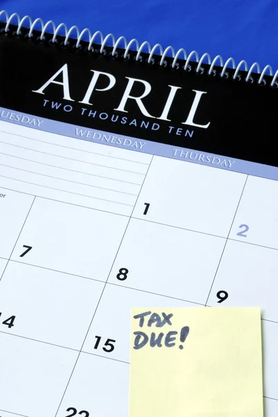 15 april is de vervaldag voor belasting — Stockfoto