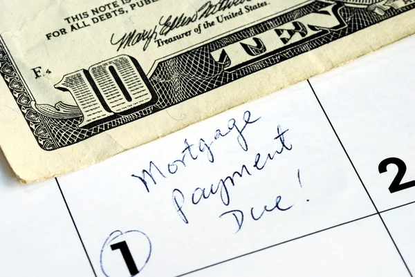 Pamiętaj płacić kredytów hipotecznych w domu na czas — Zdjęcie stockowe