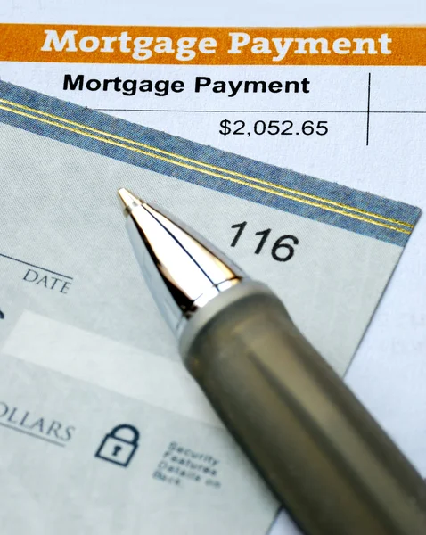 Hypothek für das Eigenheim bezahlen — Stockfoto