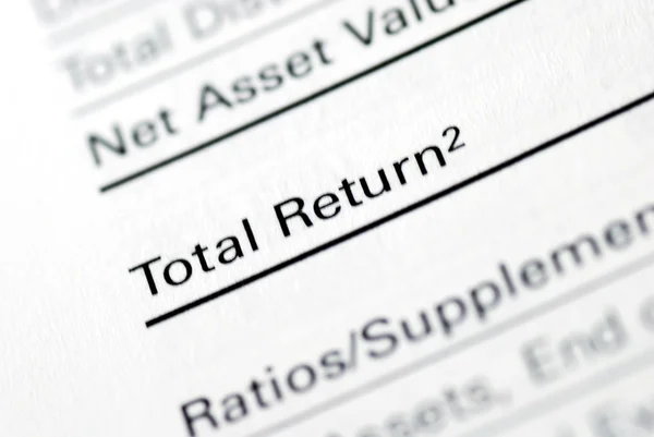 A seção Total Return — Fotografia de Stock