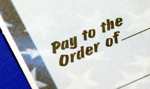 "Pagar à Ordem de" — Fotografia de Stock