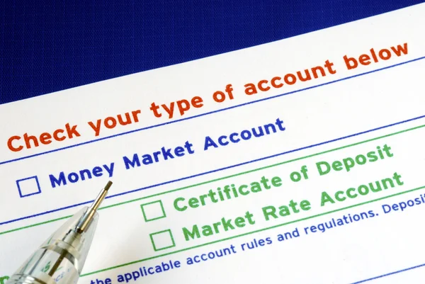 Välj ditt bankkonto i deposition — Stockfoto