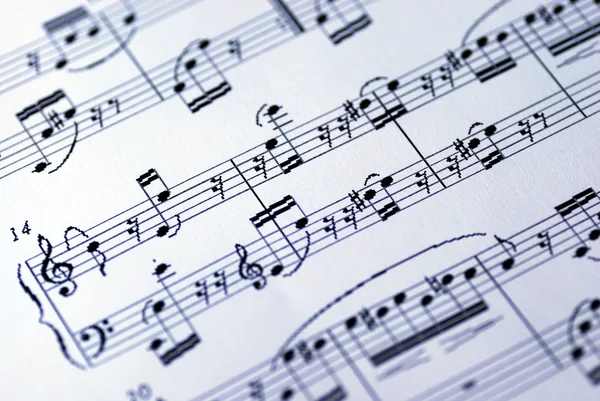 Music sheet on the white background Stock Image