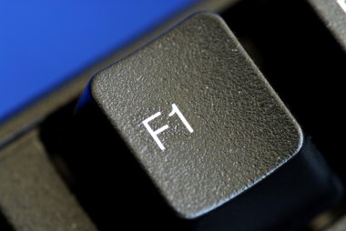 The F1 key represents Help or Assistance clipart