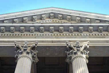 Neoclassical architecture with columns clipart