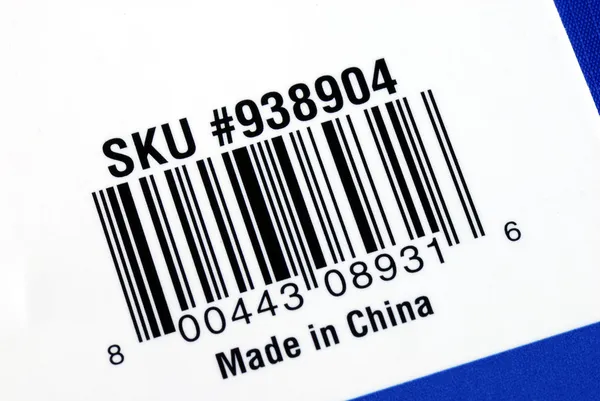 Γραμμωτό κωδικό του προϊόντος που πραγματοποιήθηκαν στην Κίνα — Φωτογραφία Αρχείου
