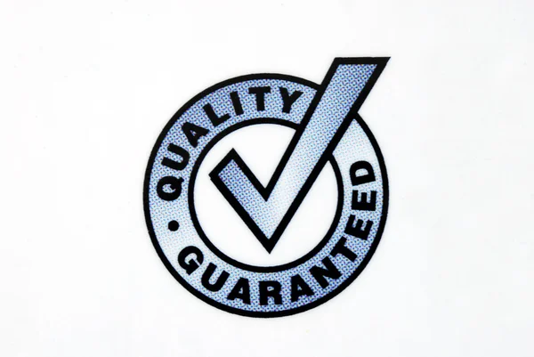 Kvaliteten garanteras tecken — Stockfoto