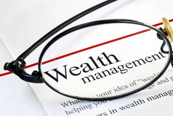 Foco na gestão da riqueza — Fotografia de Stock