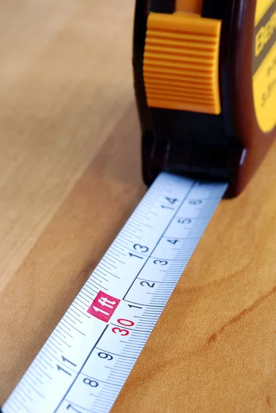 Vista de cerca de una cinta métrica — Foto de Stock