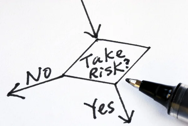 Determinar a assumir o risco ou não — Fotografia de Stock