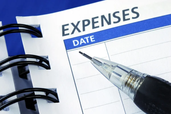 Listar as despesas — Fotografia de Stock
