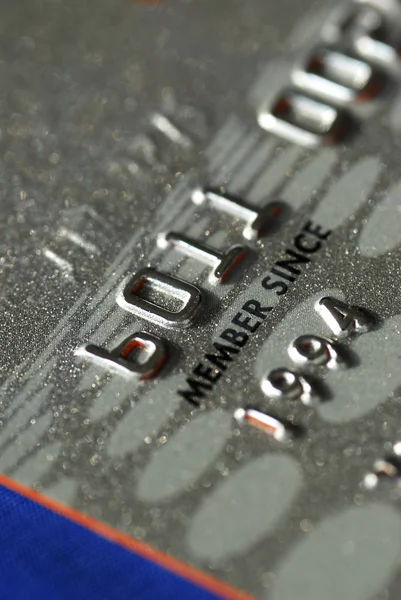 Vista de perto de um cartão de crédito — Fotografia de Stock