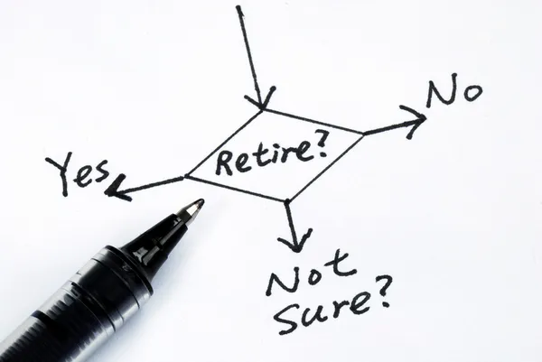 Il rischio di andare in pensione — Foto Stock
