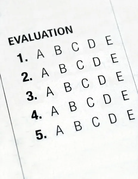 Filing the evaluation form Stock Image
