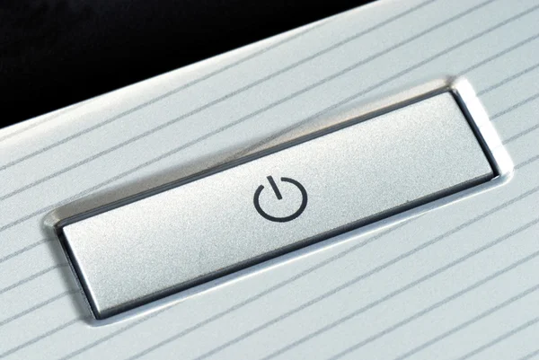 Rectangle power button isolated on black — Stock Photo, Image