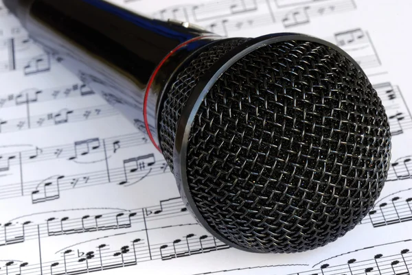 A black microphone — Stock Photo, Image