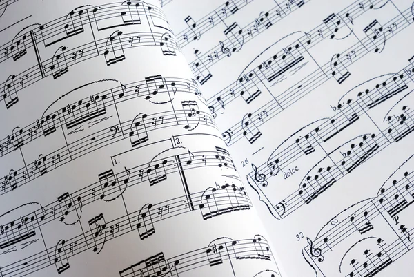 Viewing of two music sheets — Stock Photo, Image