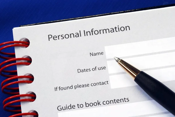 Fill in the personal information — Stock Photo, Image